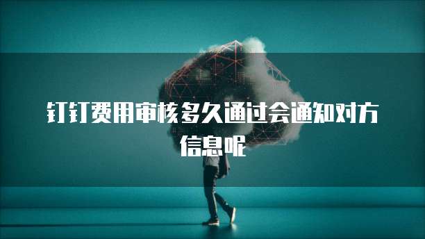 钉钉费用审核多久通过会通知对方信息呢
