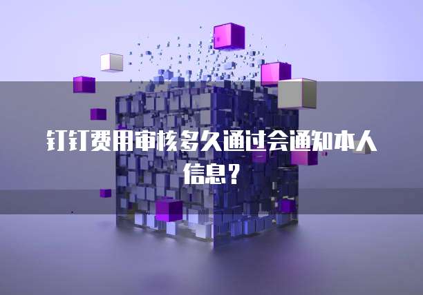 钉钉费用审核多久通过会通知本人信息?