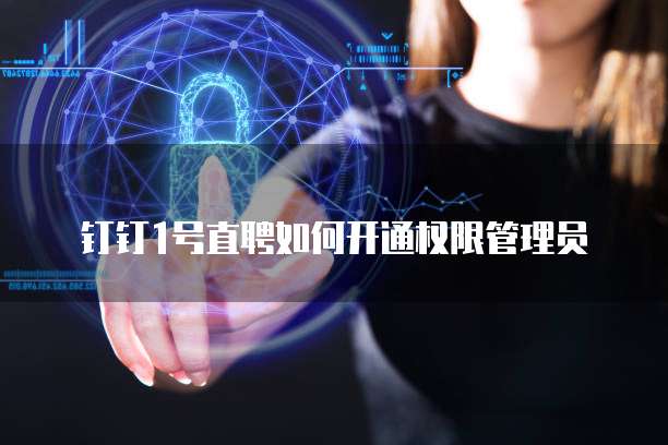 钉钉1号直聘如何开通权限管理员