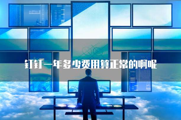 钉钉一年多少费用算正常的啊呢