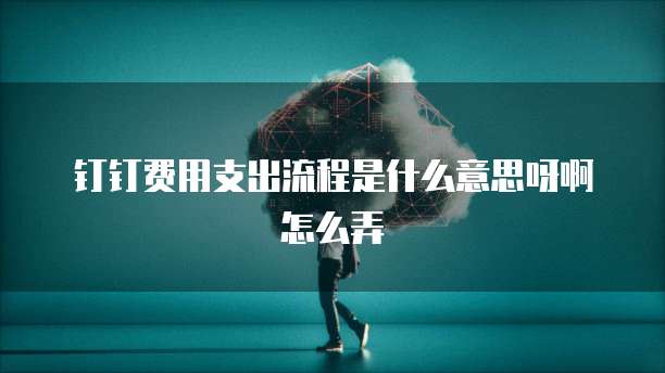 钉钉费用支出流程是什么意思呀啊怎么弄