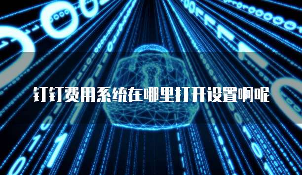 钉钉费用系统在哪里打开设置啊呢