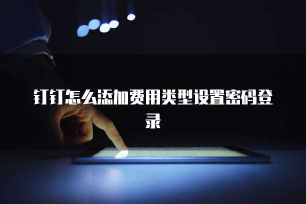 钉钉怎么添加费用类型设置密码登录