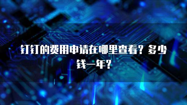 钉钉的费用申请在哪里查看?多少钱一年?