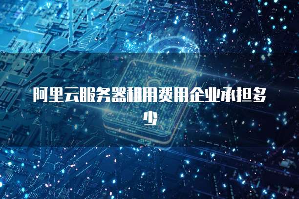 阿里云服务器租用费用企业承担多少