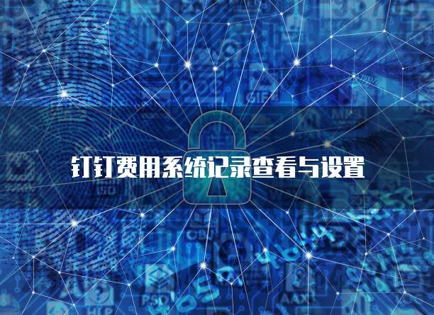 钉钉费用系统记录查看与设置