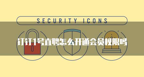 钉钉1号直聘怎么开通会员权限吗