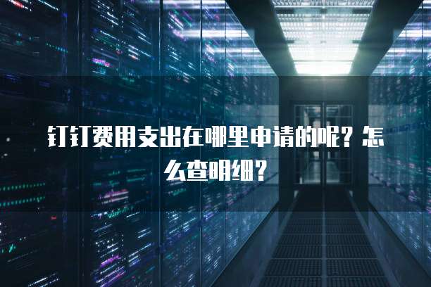 钉钉费用支出在哪里申请的呢?怎么查明细?