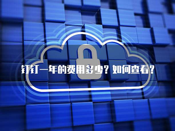 钉钉一年的费用多少?如何查看?