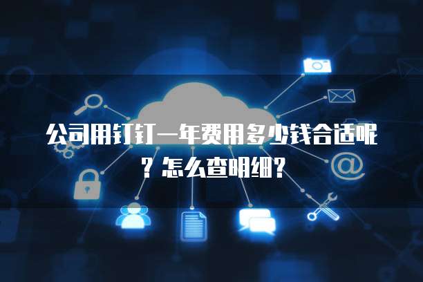 公司用钉钉一年费用多少钱合适呢?怎么查明细?