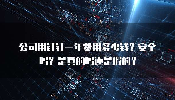 公司用钉钉一年费用多少钱？安全吗？是真的吗还是假的？