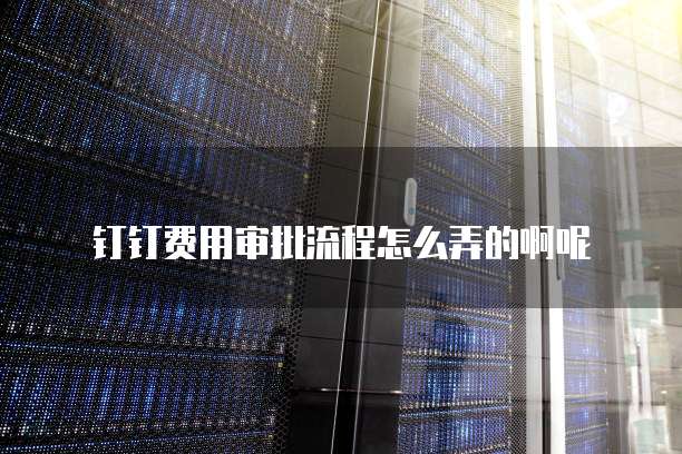 钉钉费用审批流程怎么弄的啊呢