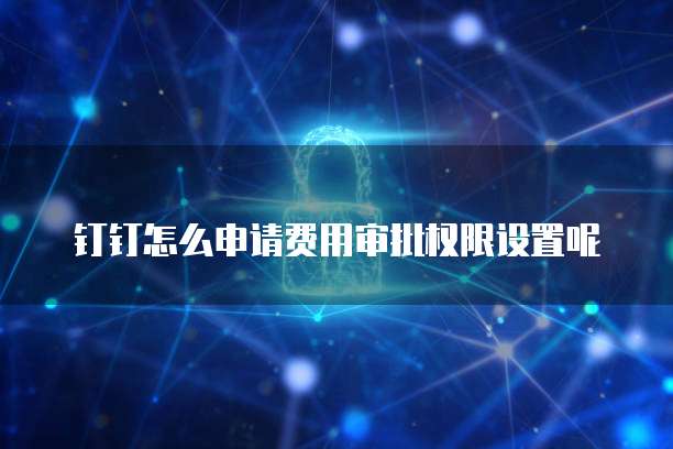 钉钉怎么申请费用审批权限设置呢