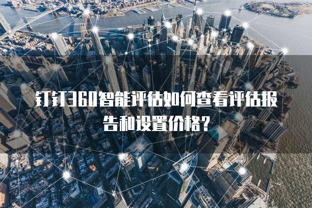 钉钉360智能评估如何查看评估报告和设置价格?