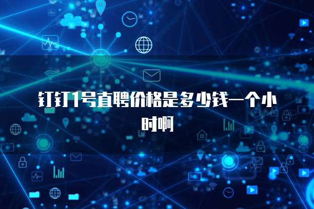 钉钉1号直聘价格是多少钱一个小时啊