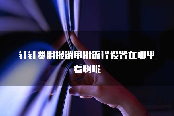 钉钉费用报销审批流程设置在哪里看啊呢