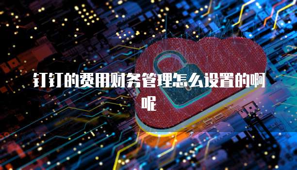 钉钉的费用财务管理怎么设置的啊呢