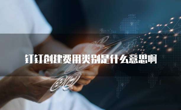钉钉创建费用类别是什么意思啊