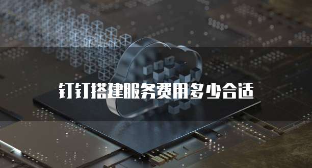 钉钉搭建服务费用多少合适