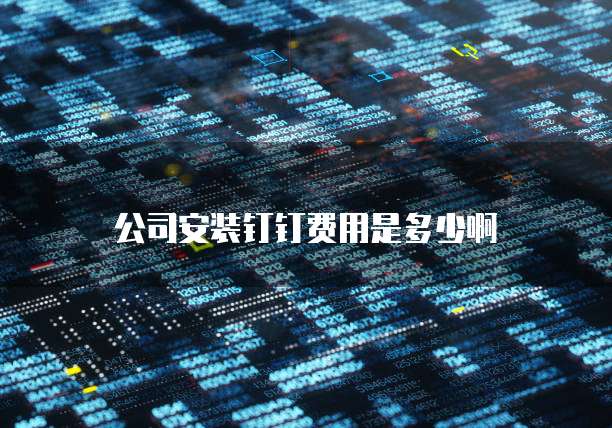 公司安装钉钉费用是多少啊