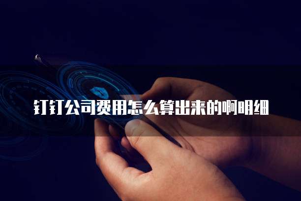 钉钉公司费用怎么算出来的啊明细