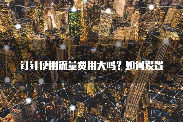 钉钉使用流量费用大吗？如何设置
