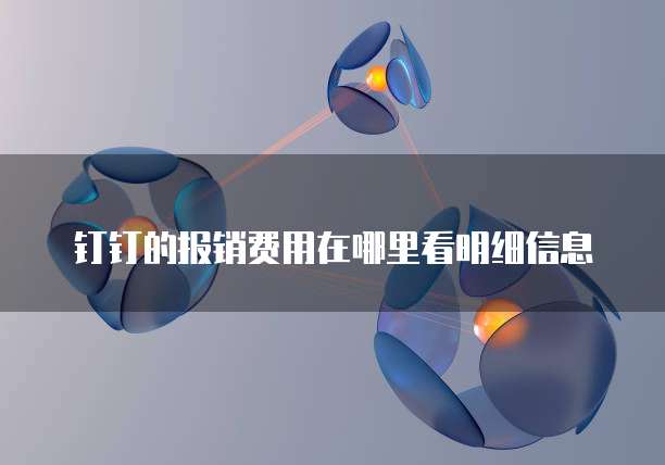 钉钉的报销费用在哪里看明细信息