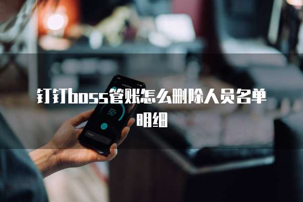 钉钉boss管账怎么删除人员名单明细