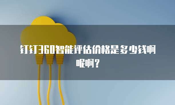 钉钉360智能评估价格是多少钱啊呢啊?