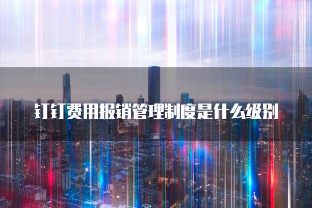 钉钉费用报销管理制度是什么级别