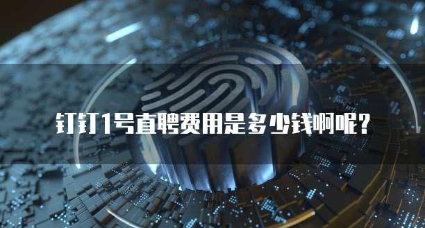 钉钉1号直聘费用是多少钱啊呢?