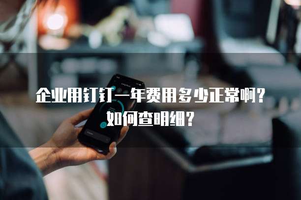企业用钉钉一年费用多少正常啊?如何查明细?