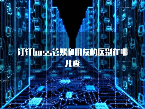 钉钉boss管账和用友的区别在哪儿查