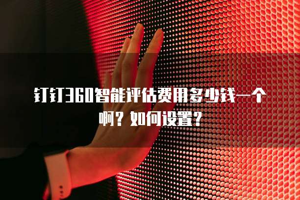 钉钉360智能评估费用多少钱一个啊?如何设置?