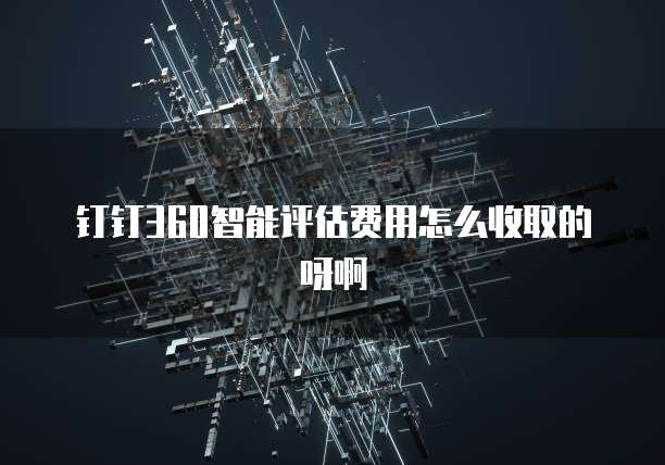 钉钉360智能评估费用怎么收取的呀啊