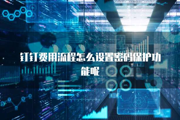 钉钉费用流程怎么设置密码保护功能呢