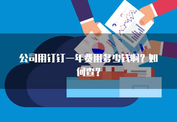 公司用钉钉一年费用多少钱啊?如何查?