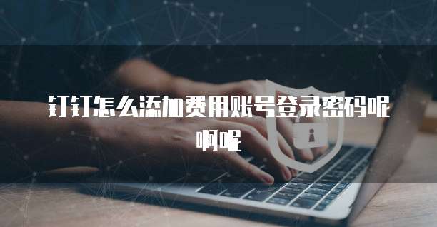 钉钉怎么添加费用账号登录密码呢啊呢