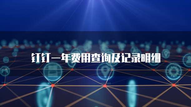 钉钉一年费用查询及记录明细