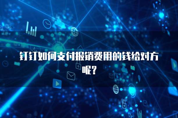 钉钉如何支付报销费用的钱给对方呢？