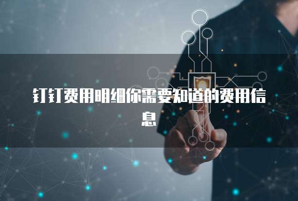 钉钉费用明细你需要知道的费用信息