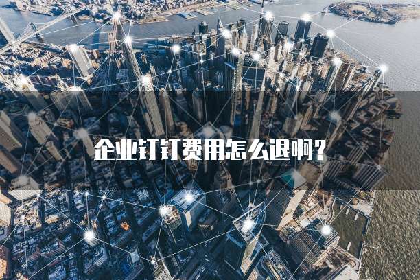 企业钉钉费用怎么退啊?