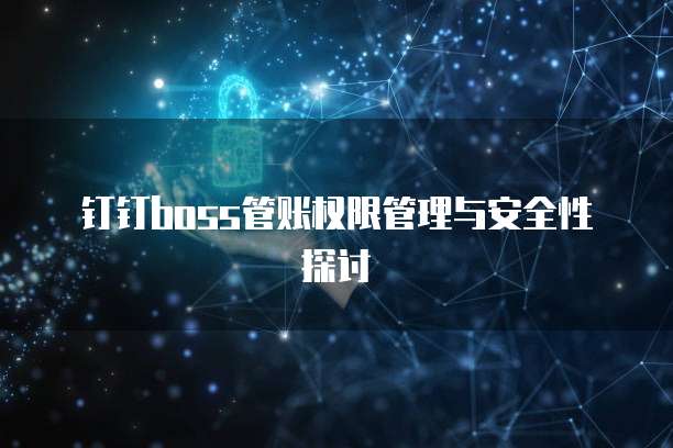 钉钉boss管账权限管理与安全性探讨