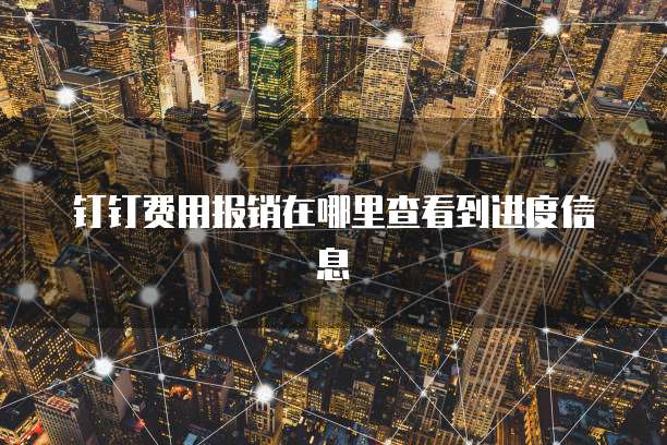 钉钉费用报销在哪里查看到进度信息