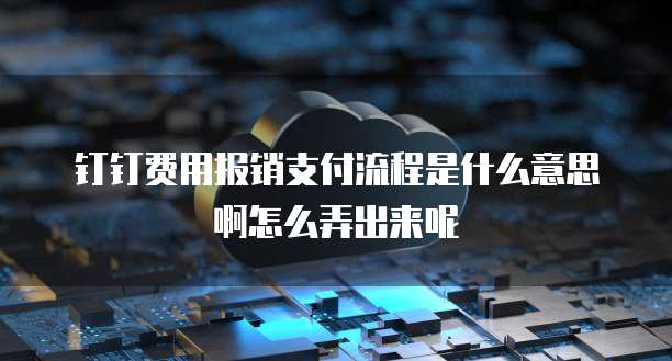 钉钉费用报销支付流程是什么意思啊怎么弄出来呢