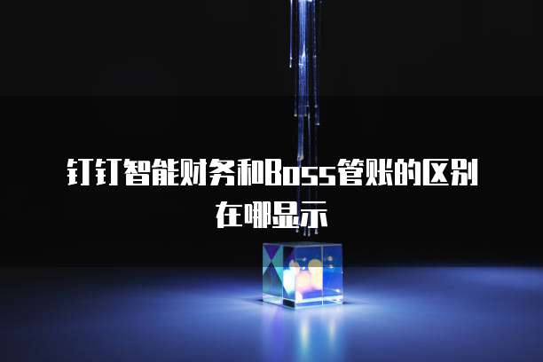钉钉智能财务和Boss管账的区别在哪显示