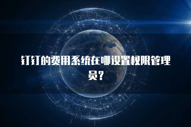 钉钉的费用系统在哪设置权限管理员？