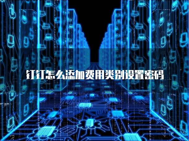 钉钉怎么添加费用类别设置密码