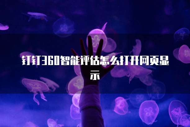 钉钉360智能评估怎么打开网页显示