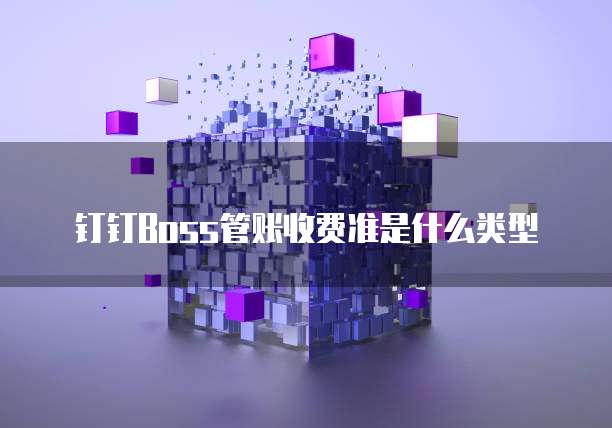 钉钉Boss管账收费准是什么类型